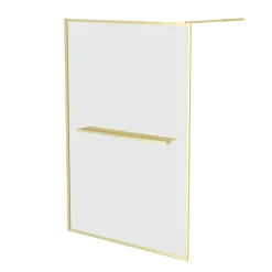 Paroi de douche à l’italienne avec étagère et porte-serviette