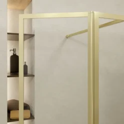 Paroi de douche à l’italienne avec volet pivotant en verre trempé 5 mm
