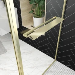 Paroi de douche à l’italienne 3-en-1 avec volet pivotant