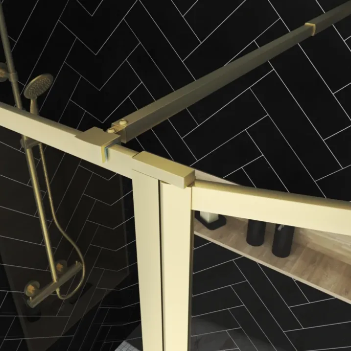 Paroi de douche à l’italienne 3-en-1 avec volet pivotant