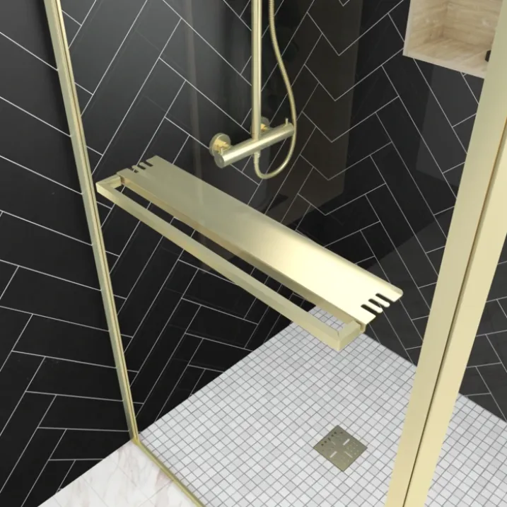Paroi de douche à l’italienne 3-en-1 avec volet pivotant