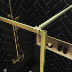 Paroi de douche à l'italienne fixe en verre trempé