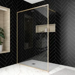 Paroi de douche à l'italienne fixe en verre trempé