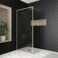Paroi de douche à l'italienne fixe en verre trempé