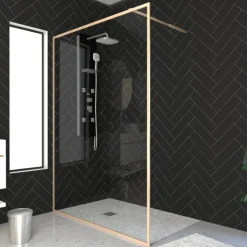 Paroi de douche à l'italienne fixe en verre trempé