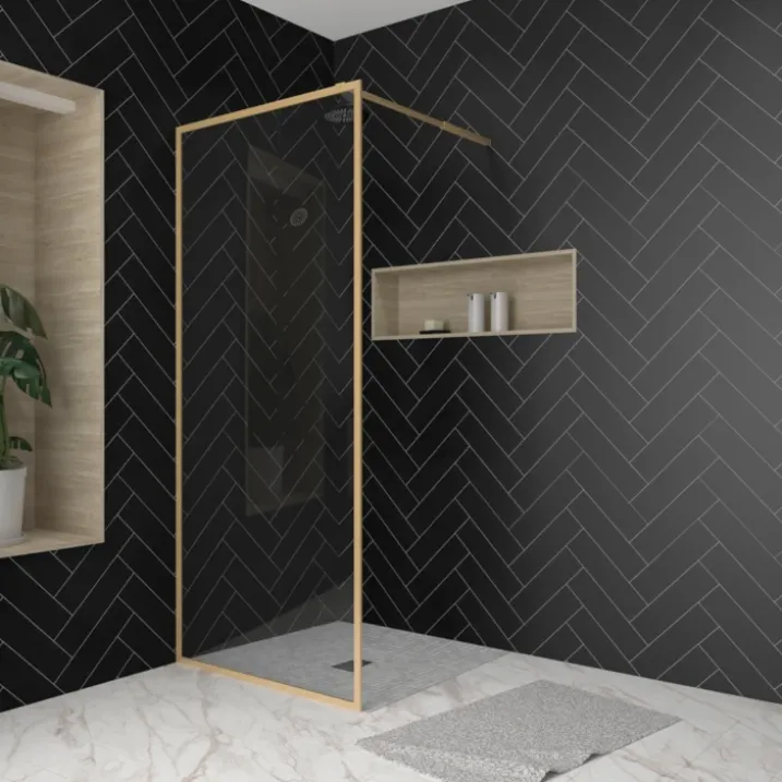 Paroi de douche à l'italienne fixe en verre trempé