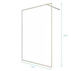 Paroi de douche à l'italienne fixe en verre trempé