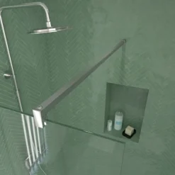 Paroi de douche minimaliste en verre trempé
