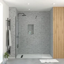 Paroi de douche minimaliste en verre trempé