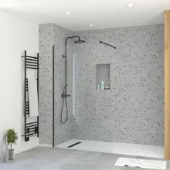 Paroi de douche minimaliste en verre trempé