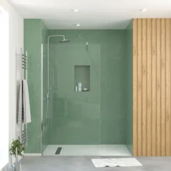 Paroi de douche minimaliste en verre trempé