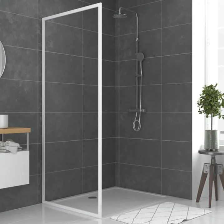 Paroi de retour pour douche en verre trempé