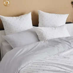 Parure de couette en percale de coton au style géométrique