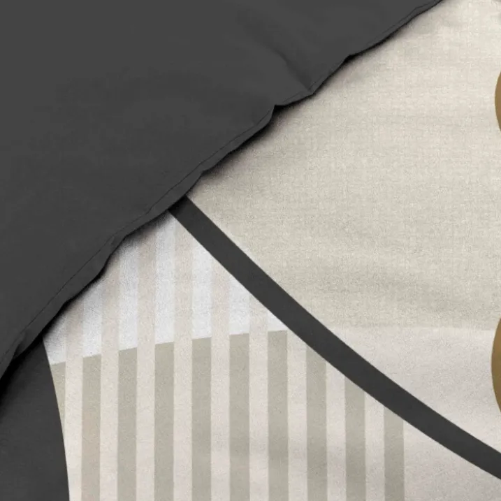 Parure de lit coton motif géométrique double face imprimée