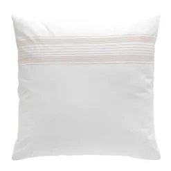 Parure de lit en coton motif broderies fines