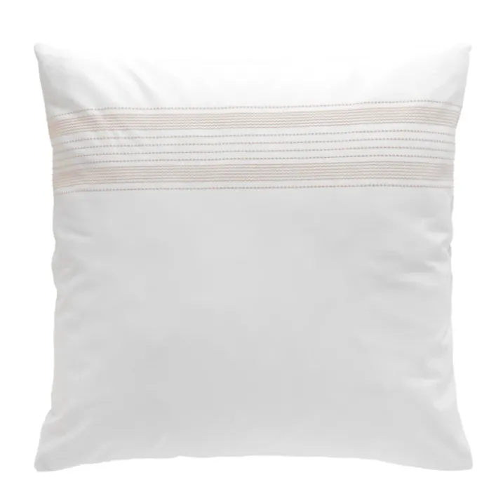 Parure de lit en coton motif broderies fines