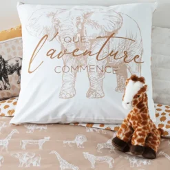 Parure de lit enfant imprimée "savane"