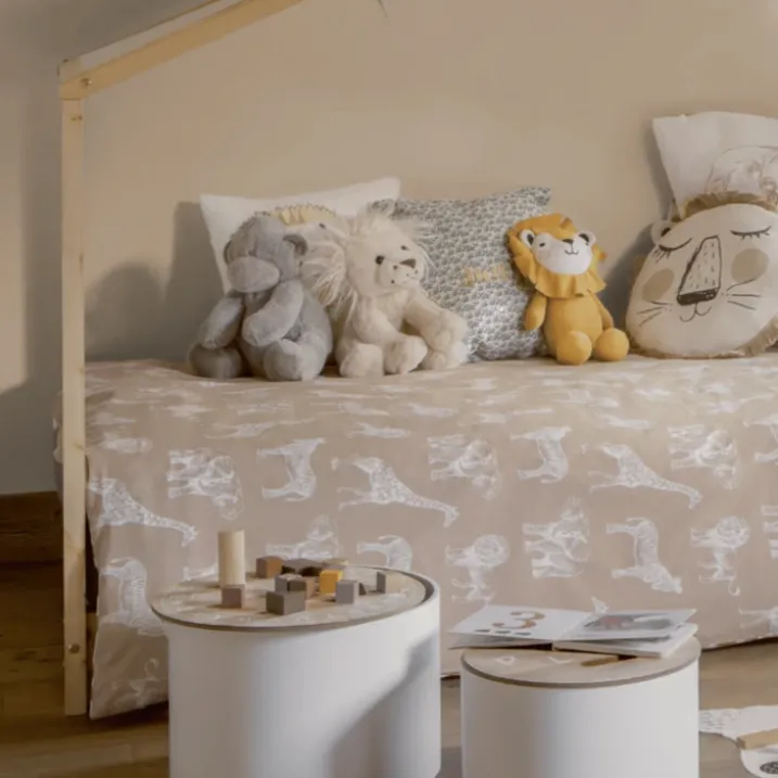 Parure de lit enfant imprimée "savane"