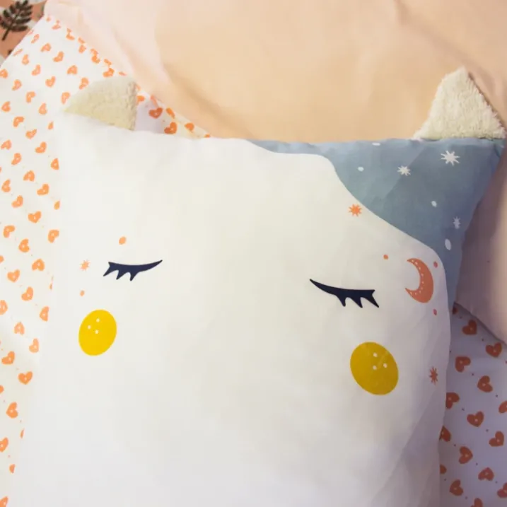 Parure de lit enfant licorne avec poche pour doudou