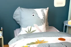 Parure de lit enfant 2 pièces éléphant housse + taie