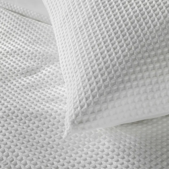 Parure de lit en microfibre gaufrée motif nid d’abeille