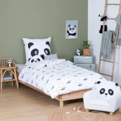 Parure de lit imprimée motif panda