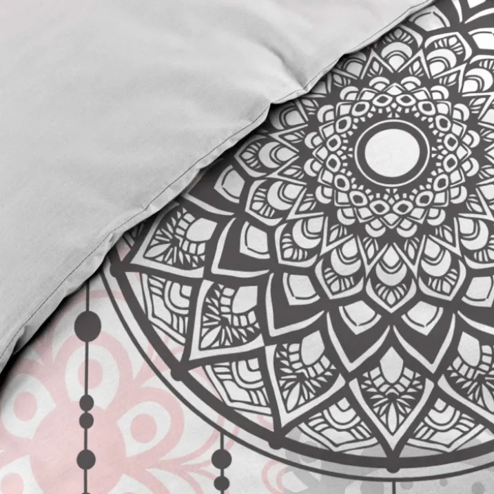 Parure de lit 3 pièces coton motif attrape-rêves housse + taies