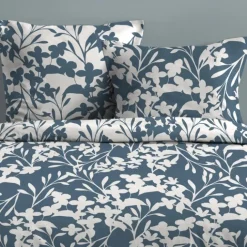Parure de lit 3 pièces en coton imprimé floral housse + taies
