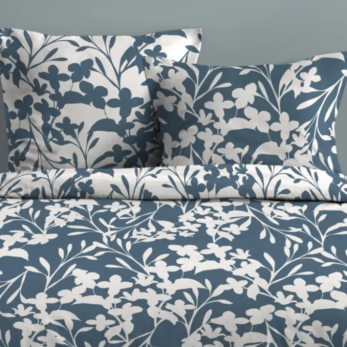 Parure de lit 3 pièces en coton imprimé floral housse + taies