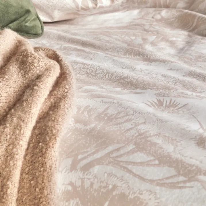 Parure de lit 3 pièces en coton réversible à motif toile de Jouy