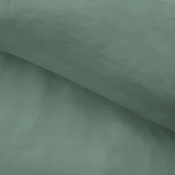 Parure de lit 3 pièces en microfibre unie lavée housse + taies