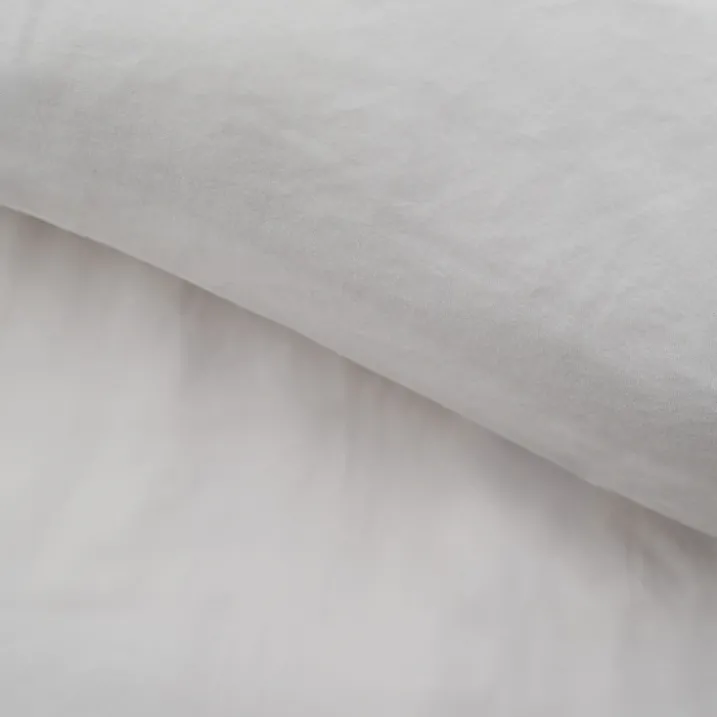 Parure de lit 3 pièces en microfibre unie lavée housse + taies