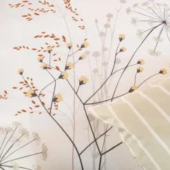 Parure de lit 3 pièces à fleurs verso rayures