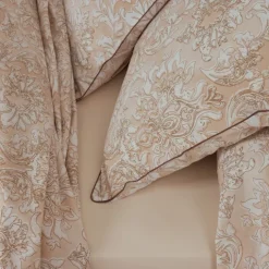 Parure de lit 3 pièces percale de coton ornemental classique housse + taies