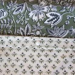 Parure de lit 3 pièces réversible motif floral