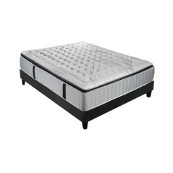 PHIGALIE - Matelas ressorts ensachés + sommier bois