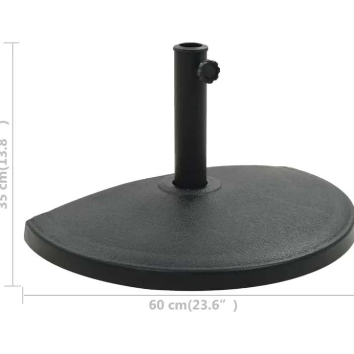 Pied de parasol demi-cercle
