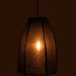 Plafonnier poire en lin