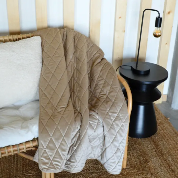 Plaid Canapé en velours matelassé
