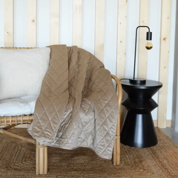 Plaid Canapé en velours matelassé