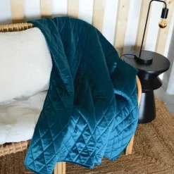 Plaid Canapé en velours matelassé