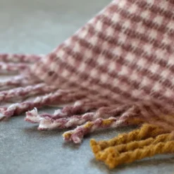Plaid à carreaux aspect mohair doux