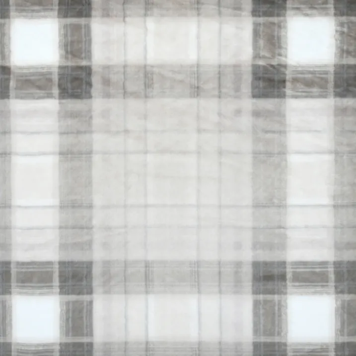 Plaid à carreaux écossais en imitation fourrure