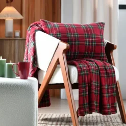 Plaid à carreaux écossais en polaire