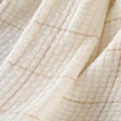 Plaid doux gaufré à carreaux
