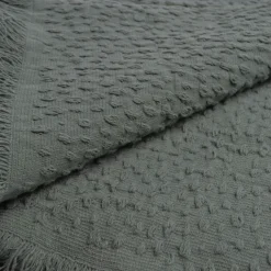 Plaid en coton jacquard à motif goutte d’eau