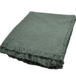 Plaid en coton jacquard à motif goutte d’eau
