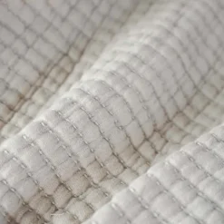 Plaid en coton lavé matelassé boutis