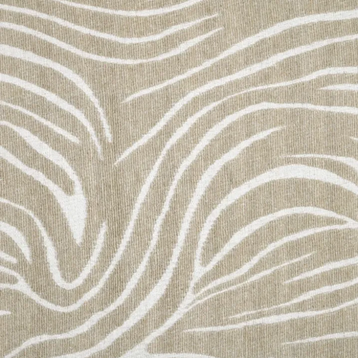 Plaid en polycoton à motif félin et franges
