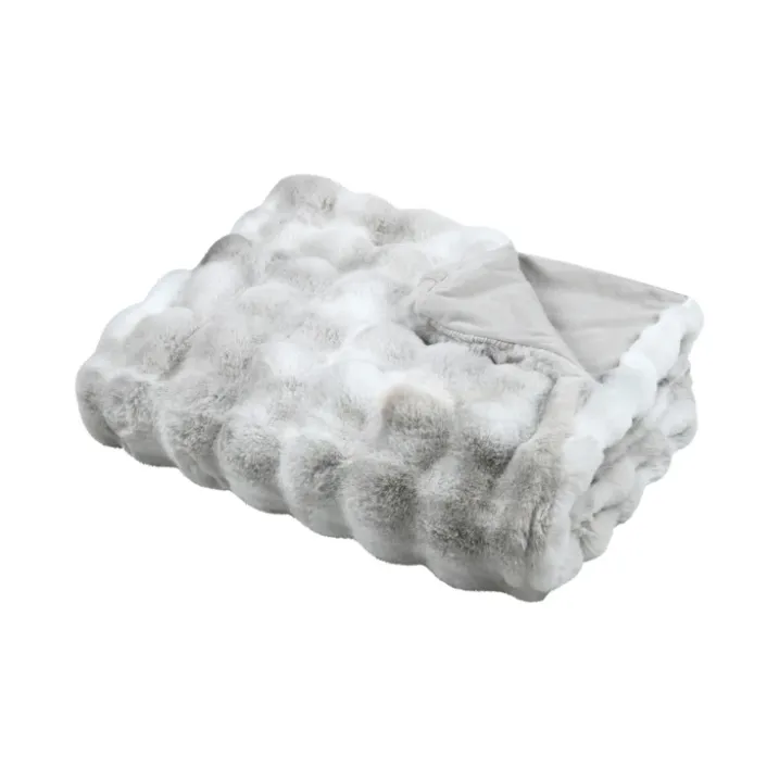 Plaid fausse imitation fourrure moelleux